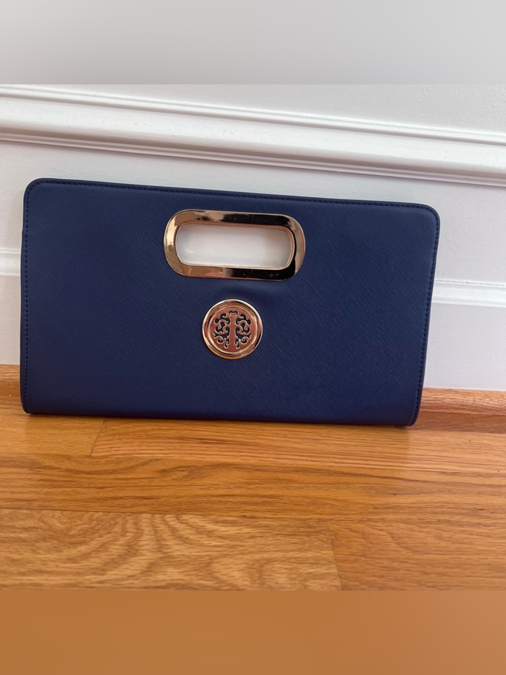 Versona Blue Clutch | Gold Hardware | Never Used